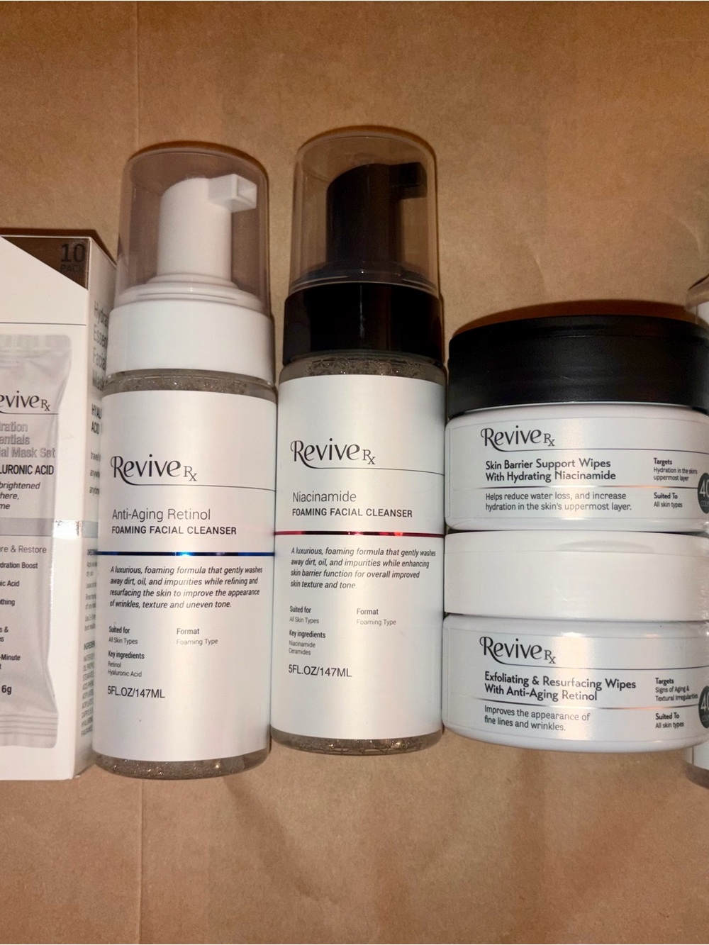 6 PC Revive Rx Bundle: Hydrating & Anti-Aging Products: hyaluronic acid retinol